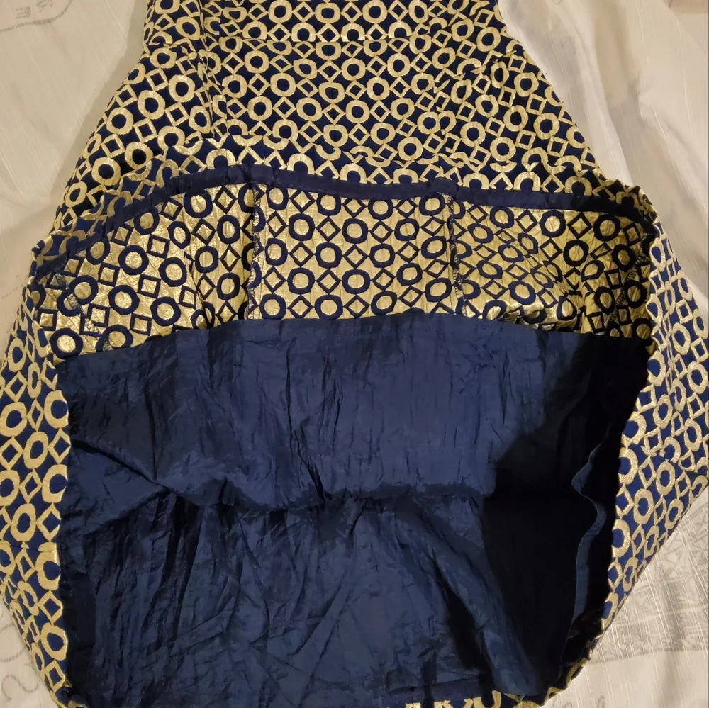 LAUREN Ralph Lauren Geometric Print Fit And Flare Sleeveless Boat Neck Size 2 - Picture 10 of 10